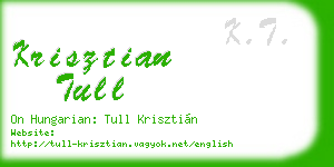 krisztian tull business card